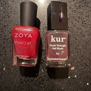 Pink & Purple tint (transparent) nail polishes, used once
